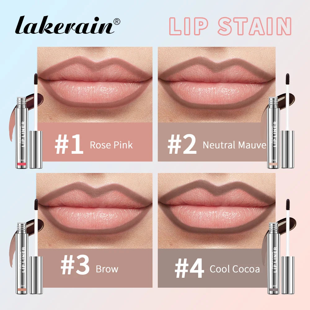 4colors Highly Pigmented Lip Liner Tattoo Matte Peel Off Enhance