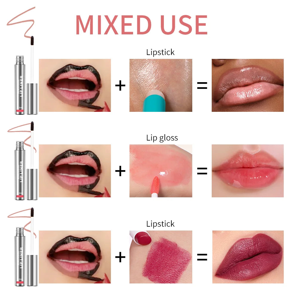 4colors Highly Pigmented Lip Liner Tattoo Matte Peel Off Enhance