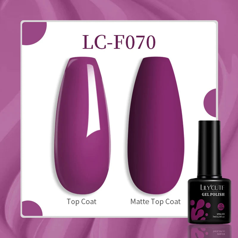 LILYCUTE 129 Colors 7ML Nail Gel Polish Nail Supplies Vernis