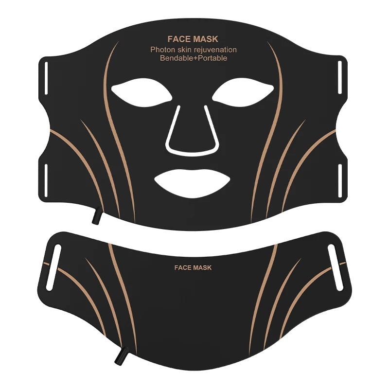 7 Color LED Face Mask with Neck Wireless Portable Red Light