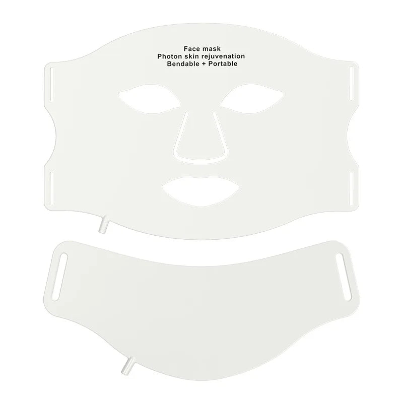 7 Color LED Face Mask with Neck Wireless Portable Red Light