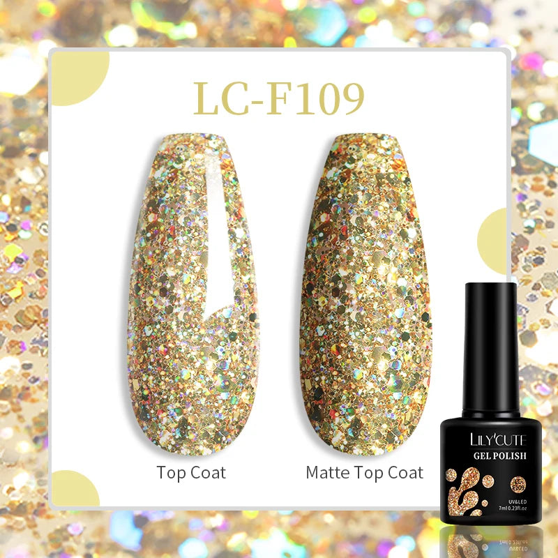 LILYCUTE 129 Colors 7ML Nail Gel Polish Nail Supplies Vernis