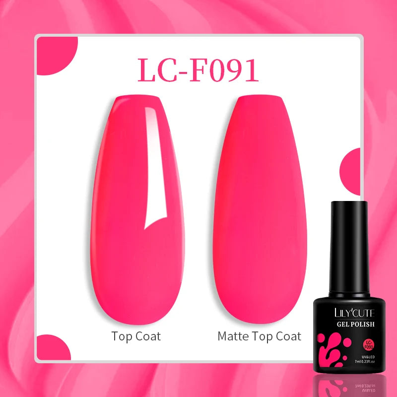 LILYCUTE 129 Colors 7ML Nail Gel Polish Nail Supplies Vernis