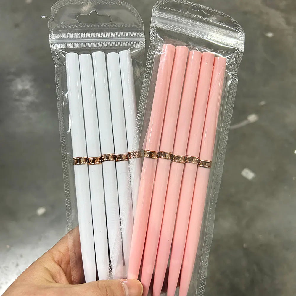 5/10pcs Pink/Black Nail Art Liner/Painting Brushes Ultra-thin Line
