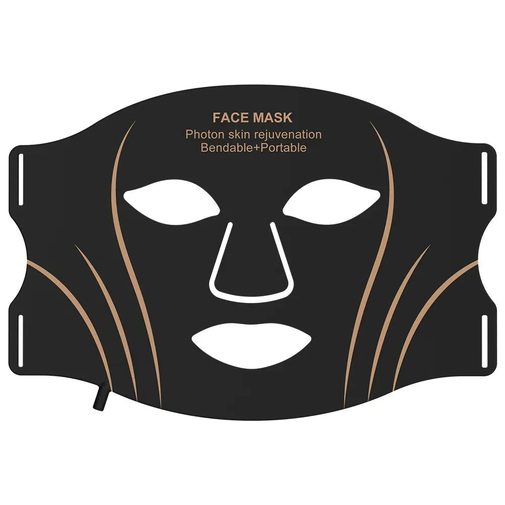 7 Color LED Face Mask with Neck Wireless Portable Red Light