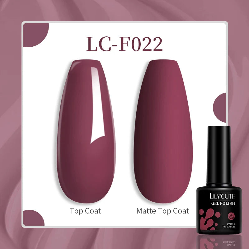 LILYCUTE 129 Colors 7ML Nail Gel Polish Nail Supplies Vernis