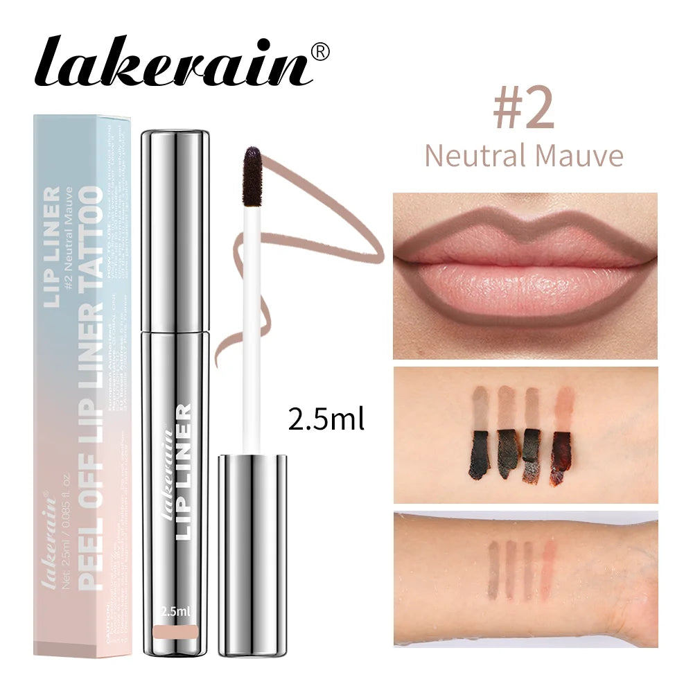4colors Highly Pigmented Lip Liner Tattoo Matte Peel Off Enhance