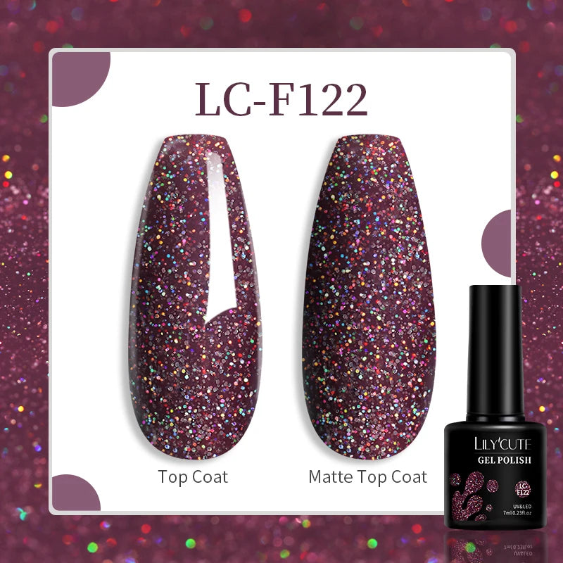 LILYCUTE 129 Colors 7ML Nail Gel Polish Nail Supplies Vernis