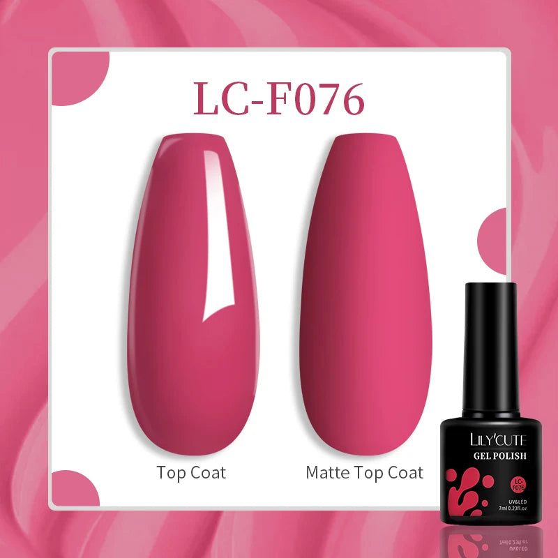 LILYCUTE 129 Colors 7ML Nail Gel Polish Nail Supplies Vernis