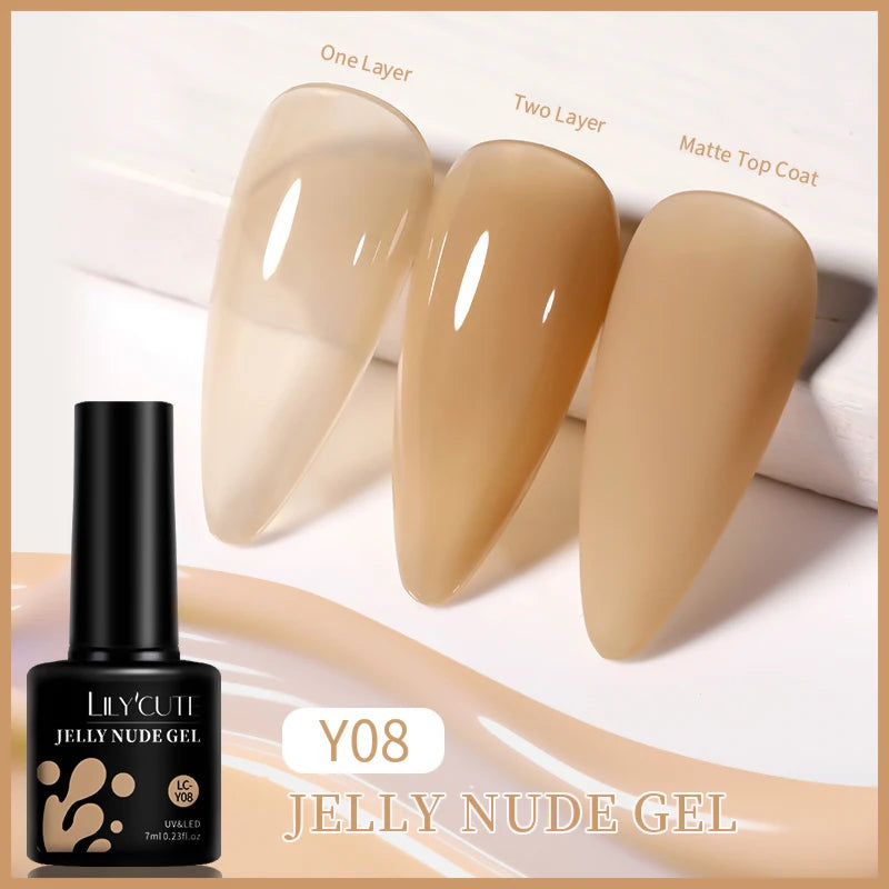 LILYCUTE 129 Colors 7ML Nail Gel Polish Nail Supplies Vernis