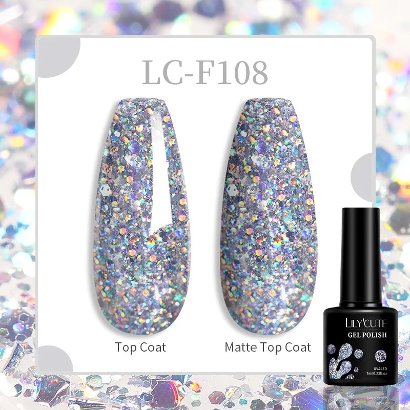 LILYCUTE 129 Colors 7ML Nail Gel Polish Nail Supplies Vernis