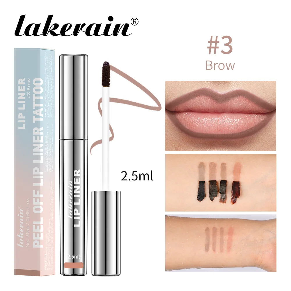 4colors Highly Pigmented Lip Liner Tattoo Matte Peel Off Enhance