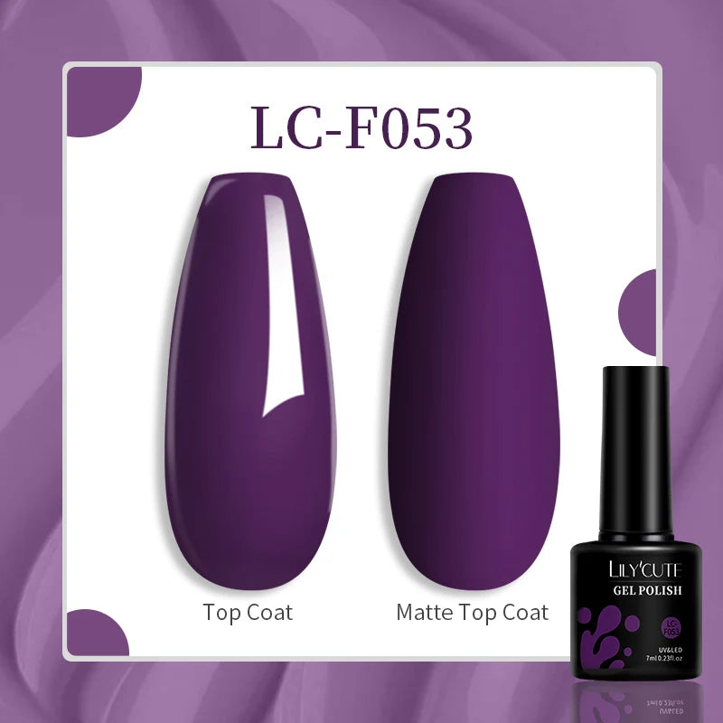 LILYCUTE 129 Colors 7ML Nail Gel Polish Nail Supplies Vernis