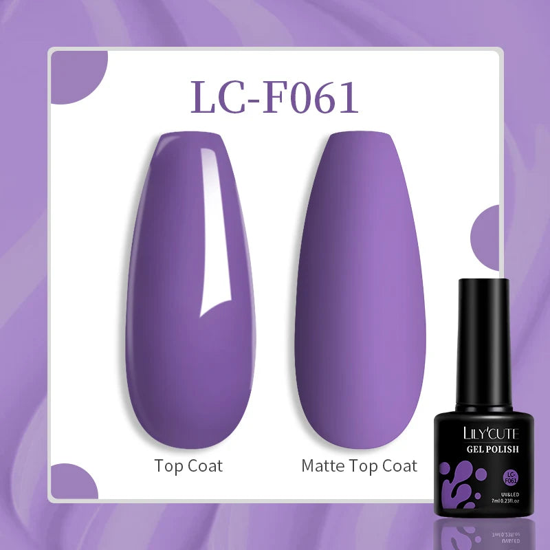 LILYCUTE 129 Colors 7ML Nail Gel Polish Nail Supplies Vernis
