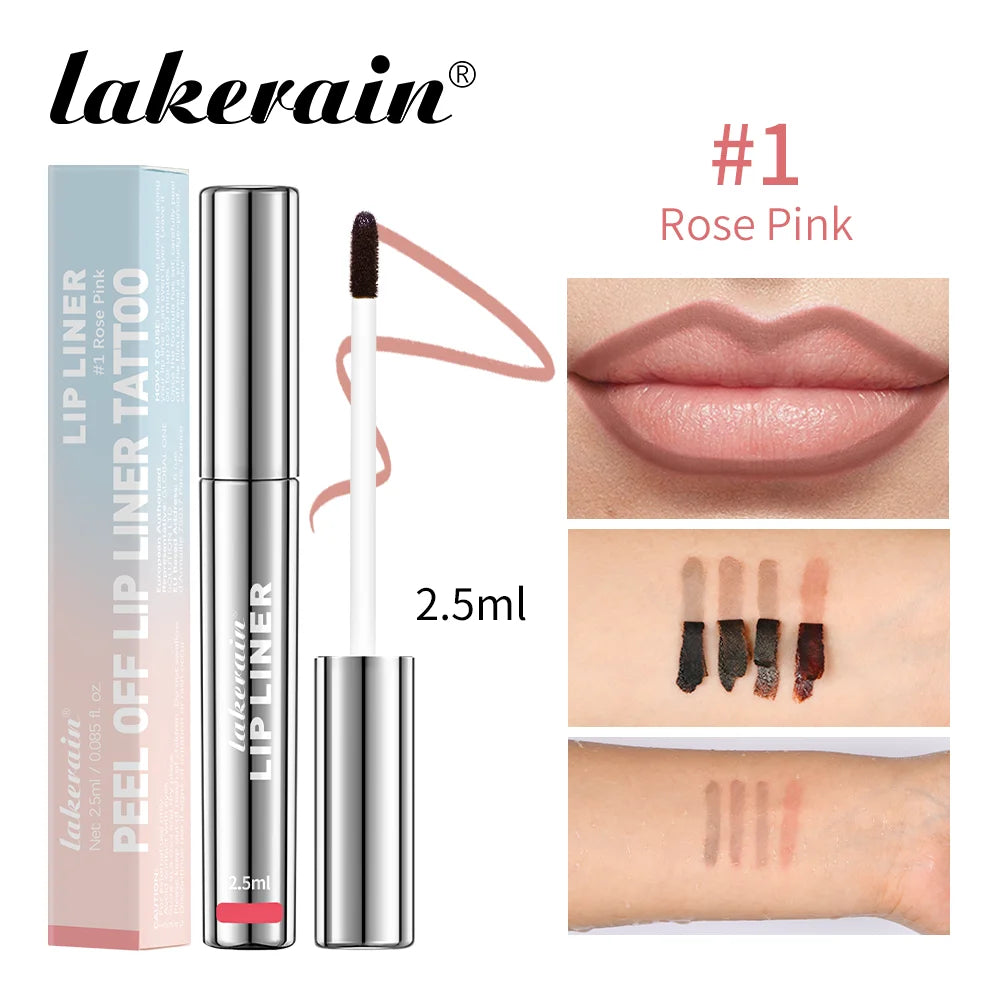 4colors Highly Pigmented Lip Liner Tattoo Matte Peel Off Enhance