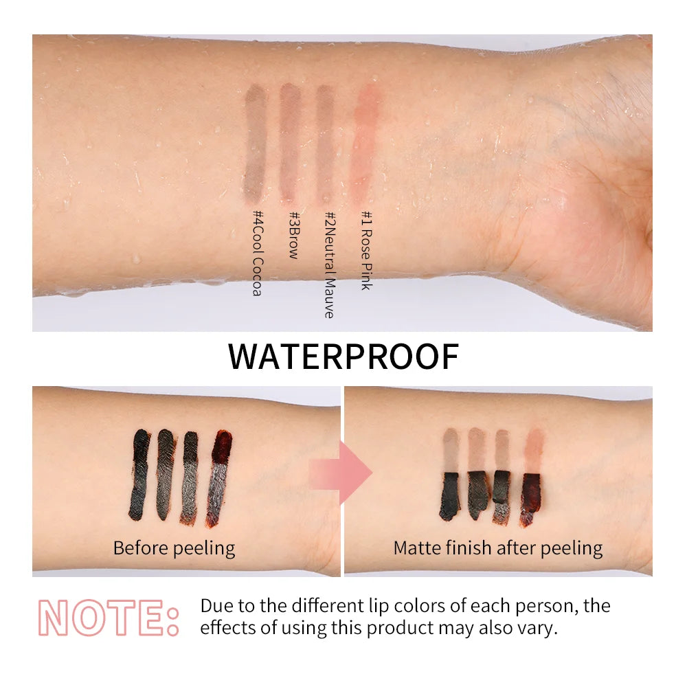 4colors Highly Pigmented Lip Liner Tattoo Matte Peel Off Enhance