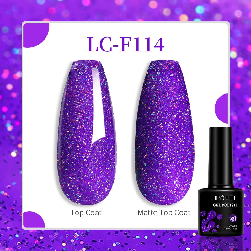 LILYCUTE 129 Colors 7ML Nail Gel Polish Nail Supplies Vernis
