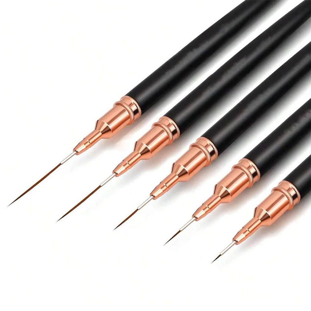 5/10pcs Pink/Black Nail Art Liner/Painting Brushes Ultra-thin Line