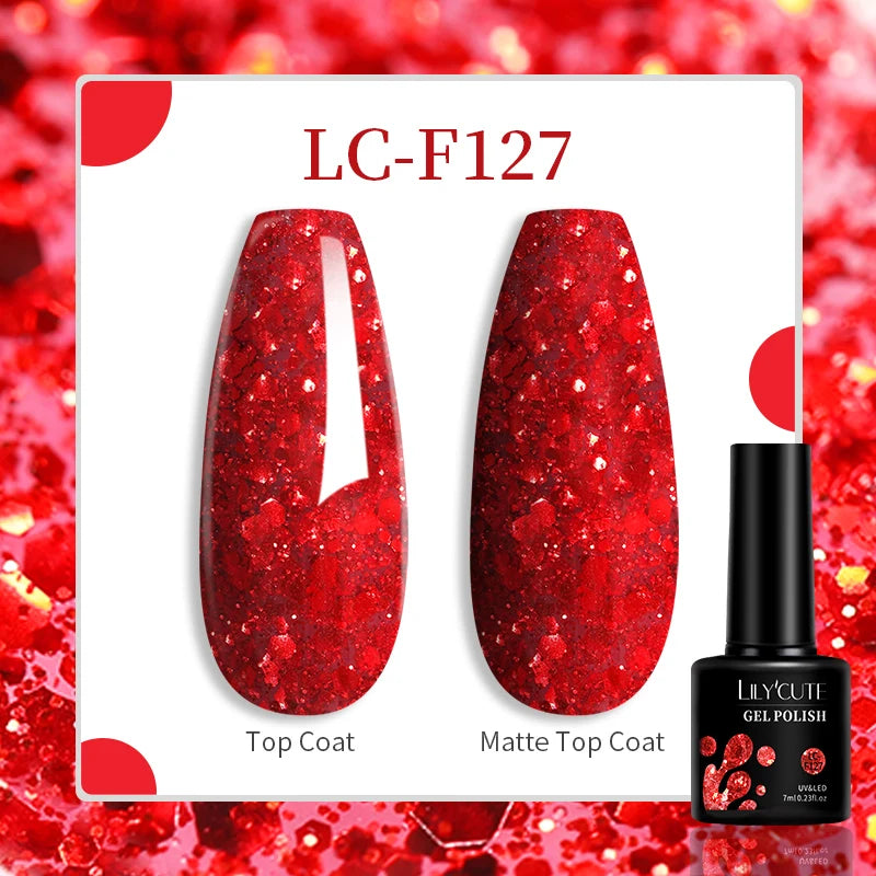 LILYCUTE 129 Colors 7ML Nail Gel Polish Nail Supplies Vernis