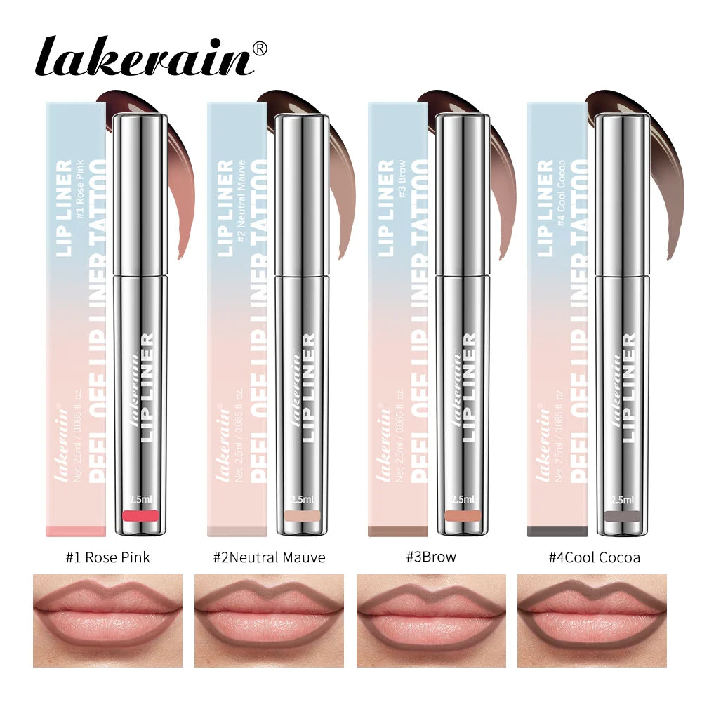 4colors Highly Pigmented Lip Liner Tattoo Matte Peel Off Enhance