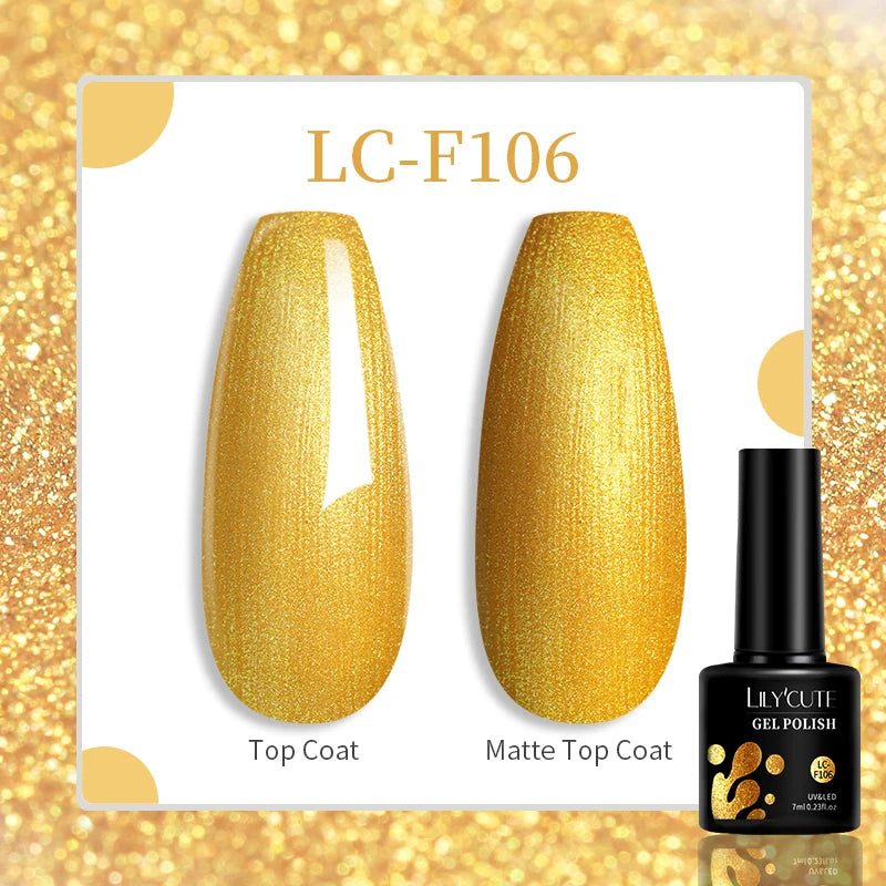 LILYCUTE 129 Colors 7ML Nail Gel Polish Nail Supplies Vernis