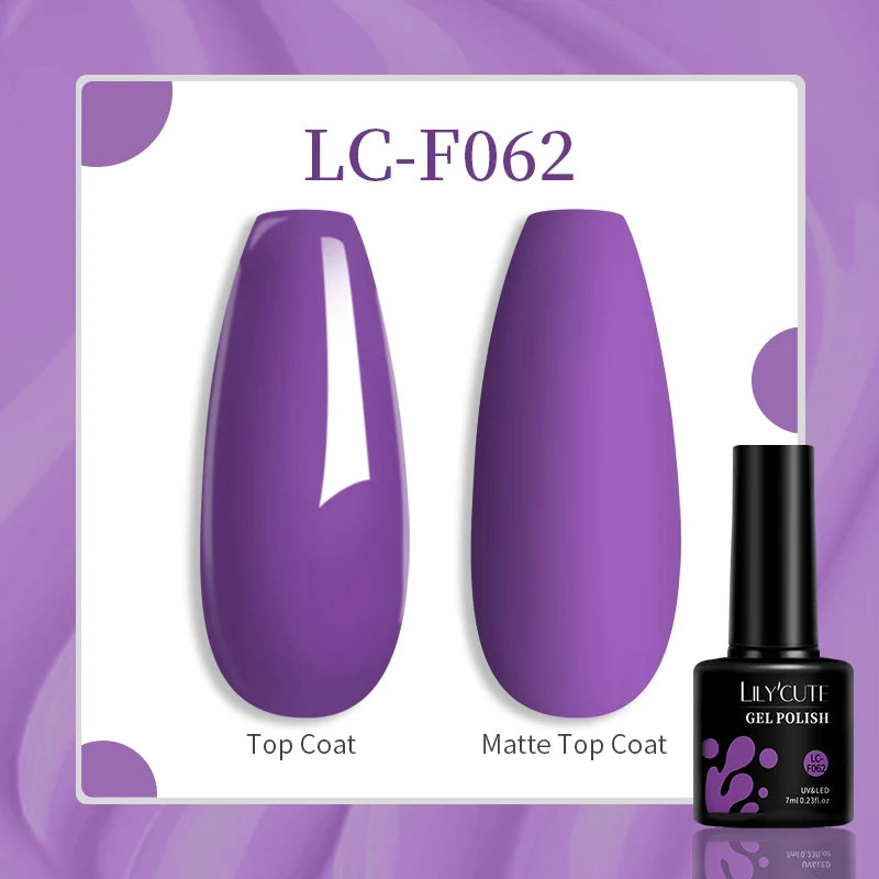 LILYCUTE 129 Colors 7ML Nail Gel Polish Nail Supplies Vernis