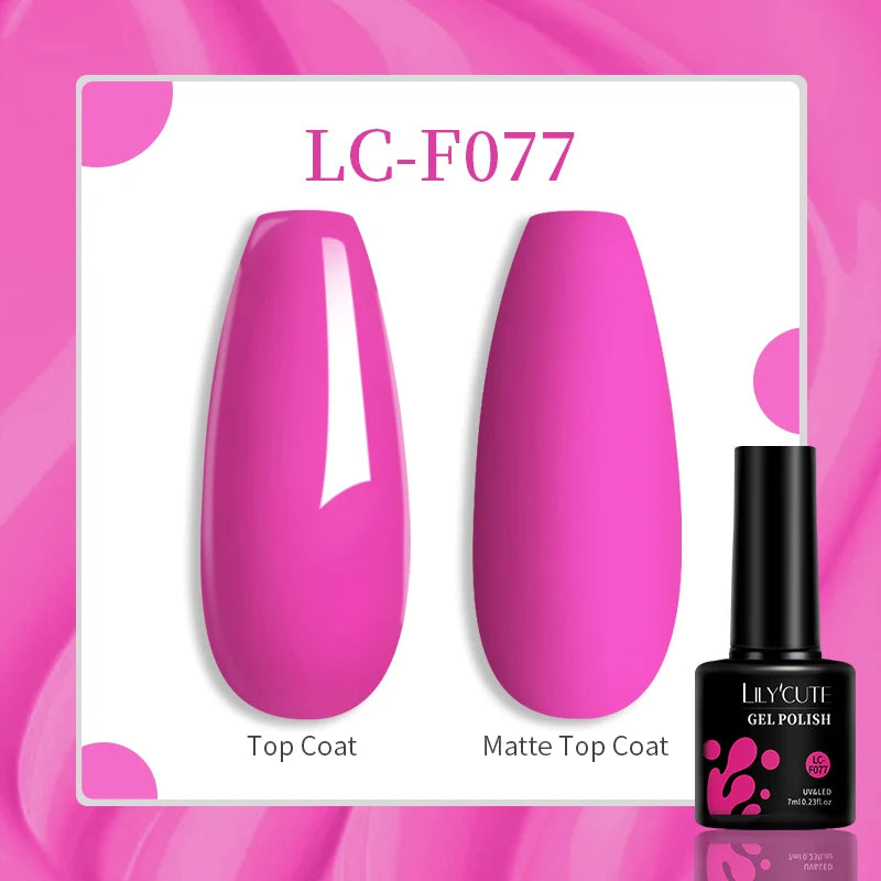 LILYCUTE 129 Colors 7ML Nail Gel Polish Nail Supplies Vernis